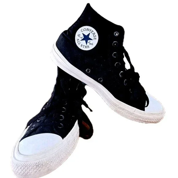 Chuck Taylor Converse All Stars Women's 11 Black Canvas High-Tops New No Tags - Picture 1 of 13